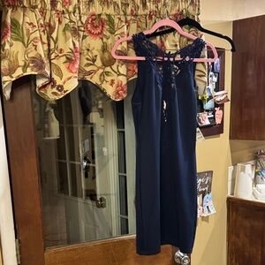 Charlotte Russe Navy Blue Lace Dress